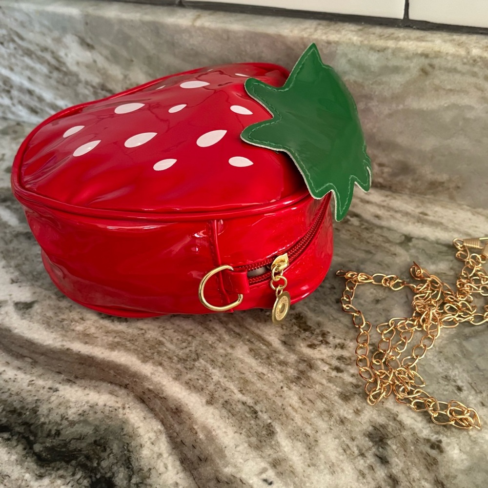 Sweet Mini Strawberry Crossbody Purse Bag - Picture 7 of 8